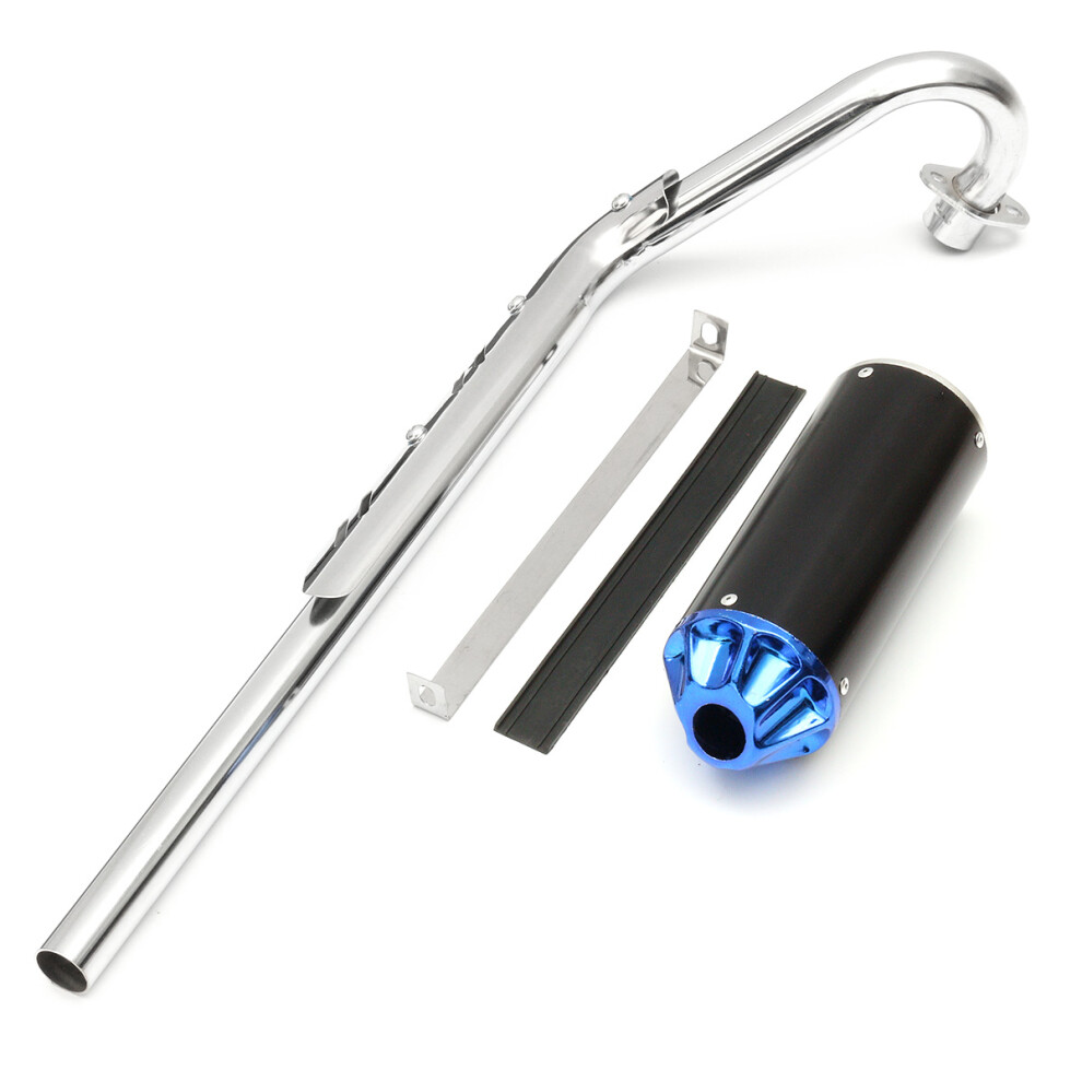 New 110Cc 125Cc 140Cc Performance Cnc Exhaust Muffler Pipe System For Pit Dirt Bike Blue 762179092193