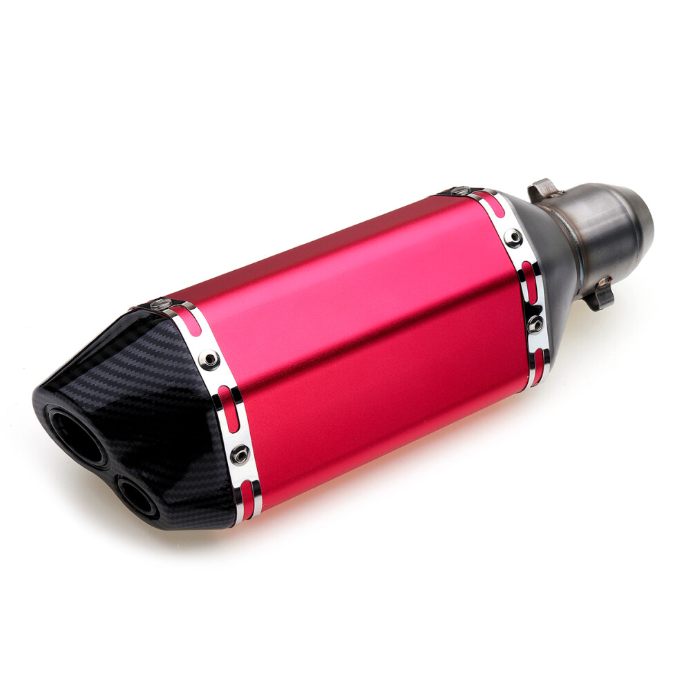New 310Mm Universal Motorcycle Dirt Bike Atv Exhaust Muffler Pipe Db Killer 38-51Mm Red 762179092391
