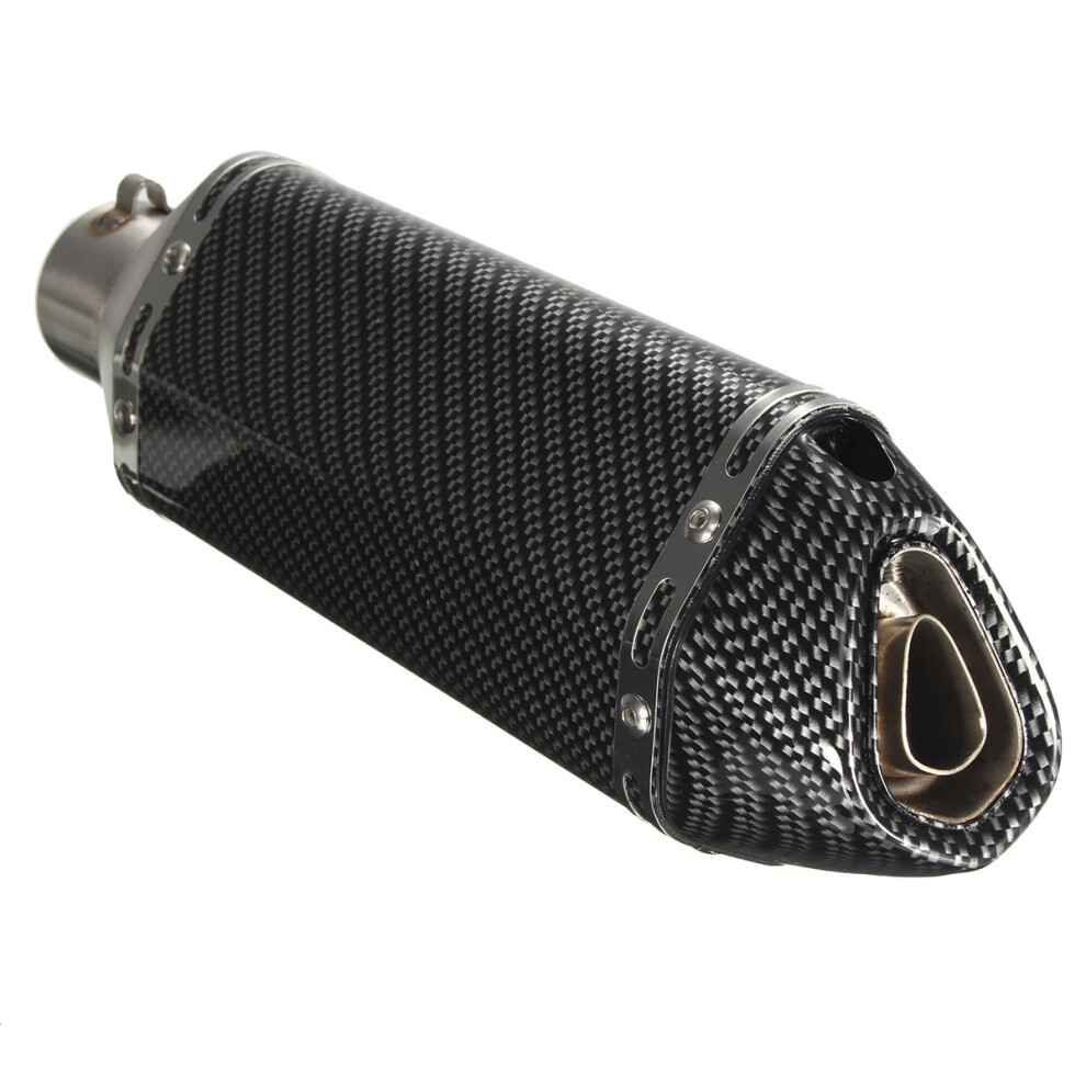 New 38-51Mm Motorcycle Carbon Fiber Exhaust Muffler Pipe With Removable Db Killer 762179093589