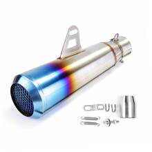 Nuovo silenziatore in acciaio inossidabile da 38mm-51mm a metà blu per moto Honda/Yamaha/Suzuki/Kawasaki