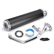 New Motorcycle Performance Exhaust Muffler Pipe Scooter For GY6 150cc 125cc Aluminum Blcak