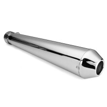 Neue 2X Motorrad Cafe Racer Hinterauspuffrohr mit gleitender Halterung Silber Universal
