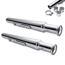 Nuovo 2X tubo di scarico posteriore retro da 540 mm per moto, silenziatore per Cafe Racer Bobber Chopper
