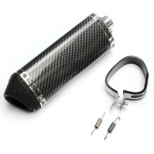 38mm Marmitta per Moto con Silenziatore Mobile Colore Fibra di Carbonio Metallico