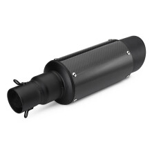 38-51mm Marmitta in Fibra di Carbonio con Silenziatore per Moto Stradali Sportive