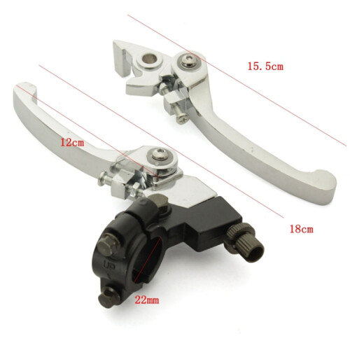 Novo Par de Manete de Embraiagem e Travão de 7/8 polegadas (22mm) para Bicicleta de Terra Pit de 125cc e 140cc 2