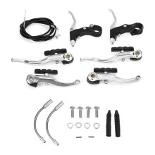 Nieuwe Complete Fiets V-Brake Remklauwen Kabels Hendels Set Bevestigingen MTB ATB Hybride Fiets