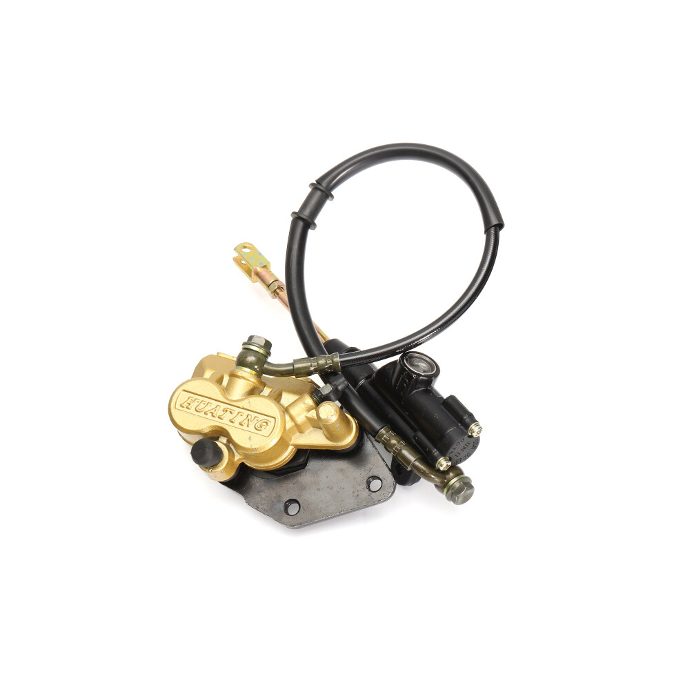 New Hydraulic Rear Disc Brake Caliper System 120Cc 250Cc Atv Quad Bike Gokart Buggy Gold/Black 762179086024