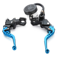 Nuovo paio di leve del freno e della frizione del cilindro maestro con serbatoio per manubrio da 22 mm 7/8 pollici per motocicletta