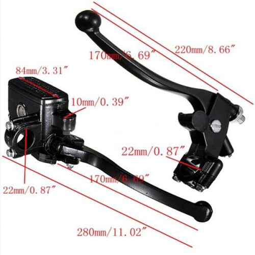 7/8 Handvat Motorfiets Rem Hoofdcilinder Koppeling Hefboom 2