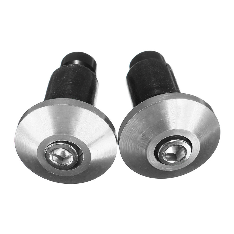 Pair 7/8Inch Universal Handlebar Hand Grips Bar End Plugs Cap Motorcycle Bike Light 762179030874