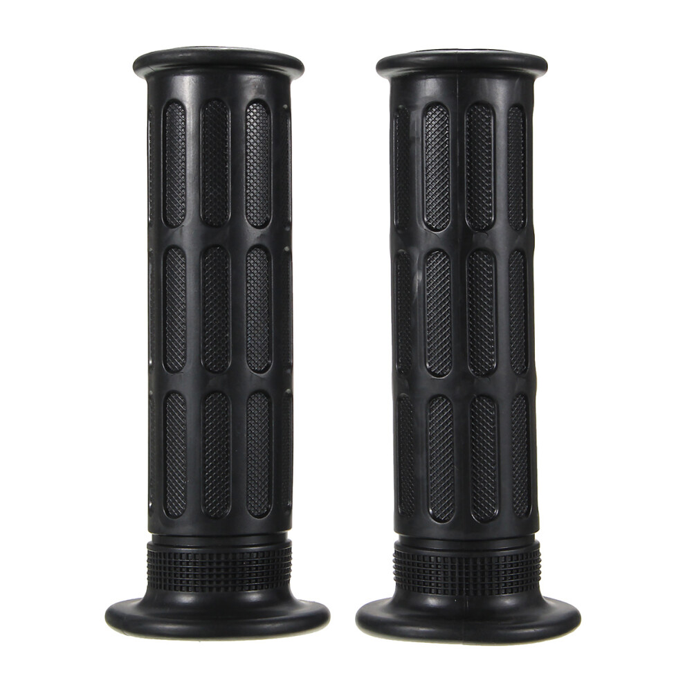 Pair 22Mm 7/8Inch Handlebar Hand Grips Handle Rubber Unverisal Motorcycle Black 762179032052