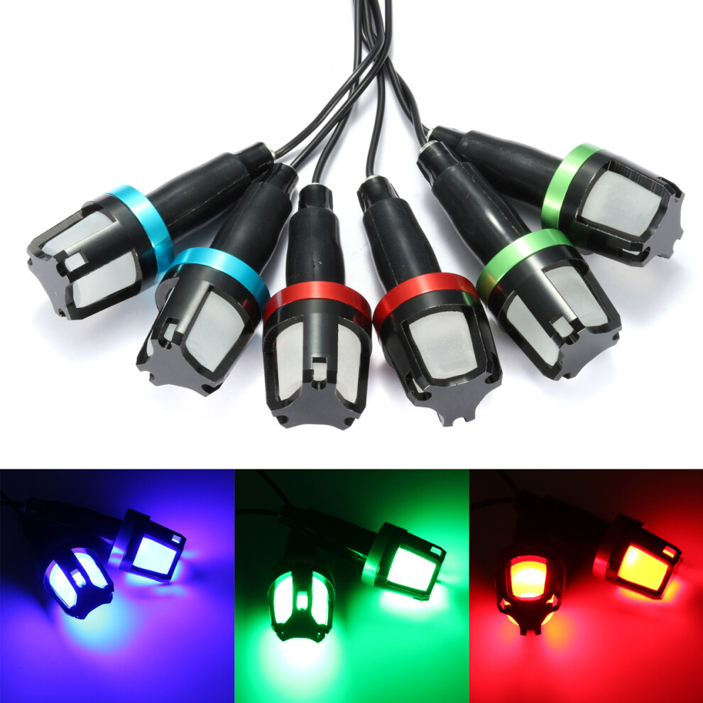Motorcycle Handlebar Grip End Plug Turn Signal Led Indicator Universal Light 762179035695