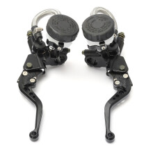 Nuovo paio di leve freno CNC da 7/8 pollici 22mm con serbatoio del cilindro maestro universale per moto