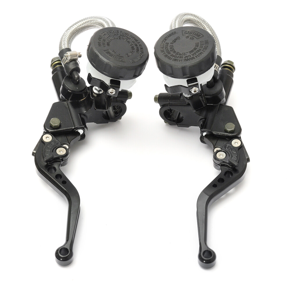 New Pair 7/8Inch 22Mm Cnc Motorcycle Brake Lever Master Cylinder Reservoir Universal Green/Red/Orange 762179091806