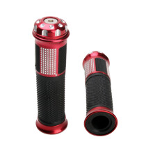 Neue 7/8 Zoll 22 mm Motorradlenkergriffe Aluminium Rot Universal