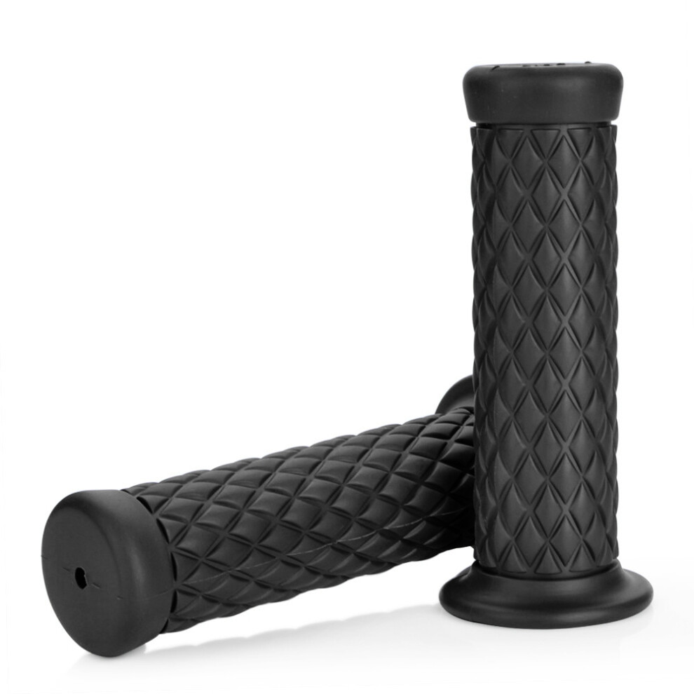 25Mm Motorcycle Handlebar Hand Grip Cafe Racer Bubber Clubman Custom For Honda/Harley Black 762179041658