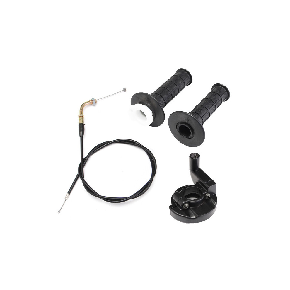 22Mm7/8In Twist Throttle Handlebar Grips With Cable 50Cc 125Cc 150 250 Dirt Bike Quad Atv Pit Trail 762179045168