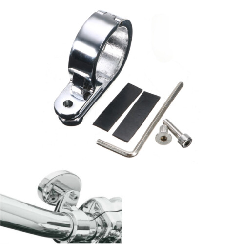 Novo suporte de relógio para guiador de moto de 32mm/1. 25 polegadas universal prateado.