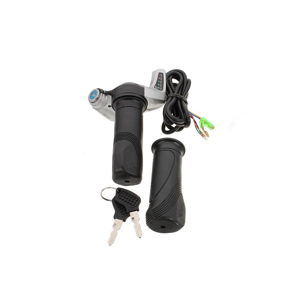 7/8 In(22.2Mm)24V Electric Scooter Motorcycle Throttle Twist Handlebar Grips Led Digital Meter 762179055594