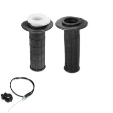 Nuovo set di cavo dell'acceleratore da 7/8 pollici (22 mm) e impugnatura del manubrio e guaina per moto Suzuki Nero