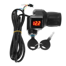 Uusi DC 12 V-84 V Kaasupyöräntangon LCD-digitaalinen mittari avaimilla sähkömoottoripyörälle skootterille