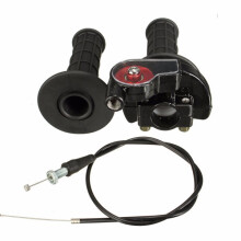 Neue Gummi-Drehgasgriff-Handgriffe 7/8 Zoll 22 mm mit Kabel für Motorräder