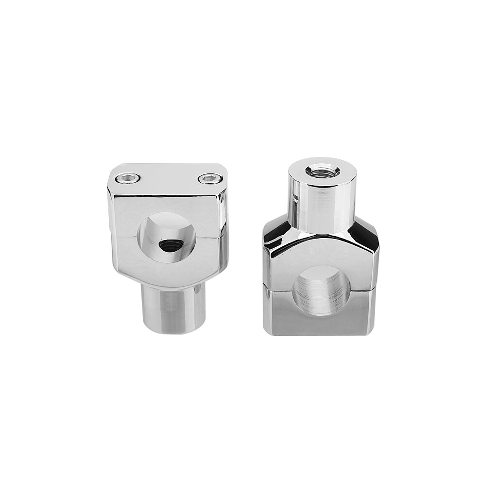 New 2XShorty Billet Handlebar Bar Riser Set For Harley 762179074922