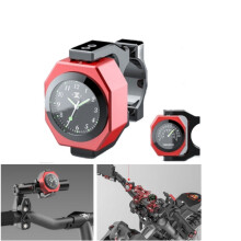 Neue 22–28 mm Motorrad Uhr + Thermometer Leuchtend Wasserdicht Lenkerhalterung