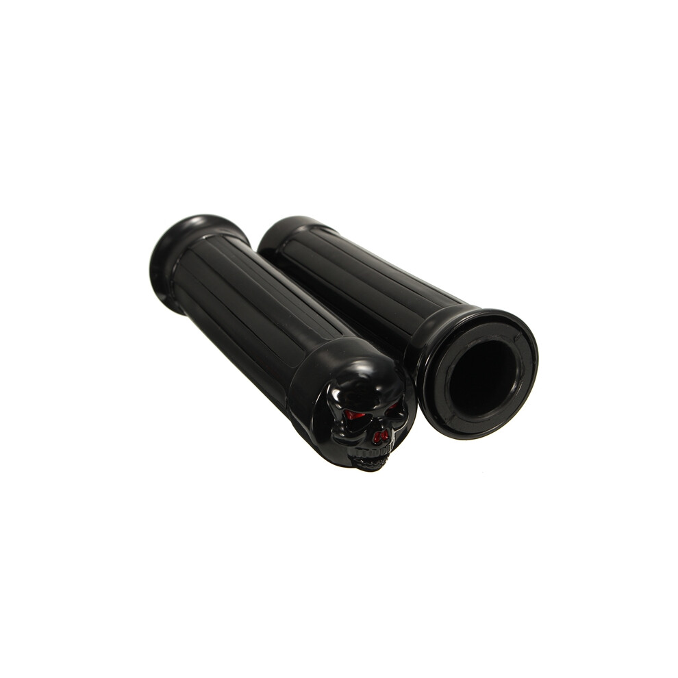 New 1 Inch Skull Handlebar Hand Grips For Harley Davidson Xl 883 Hugger Sportster 762179075080