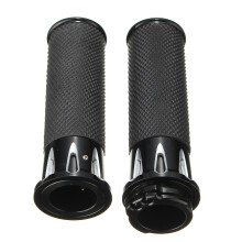 Neue Paar 1 Zoll 25 mm Motorradlenker Handgriff für Harley Touring FLHT FLHR Schwarz