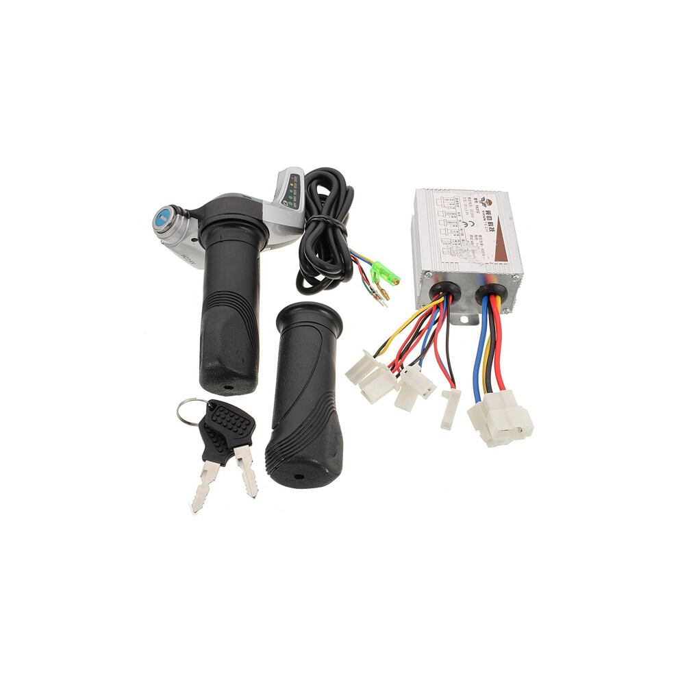 New 24V 500W Motorcycle Brush Speed Controller & Scooter Throttle Twist Grips Black/Red/Yellow 762179081081