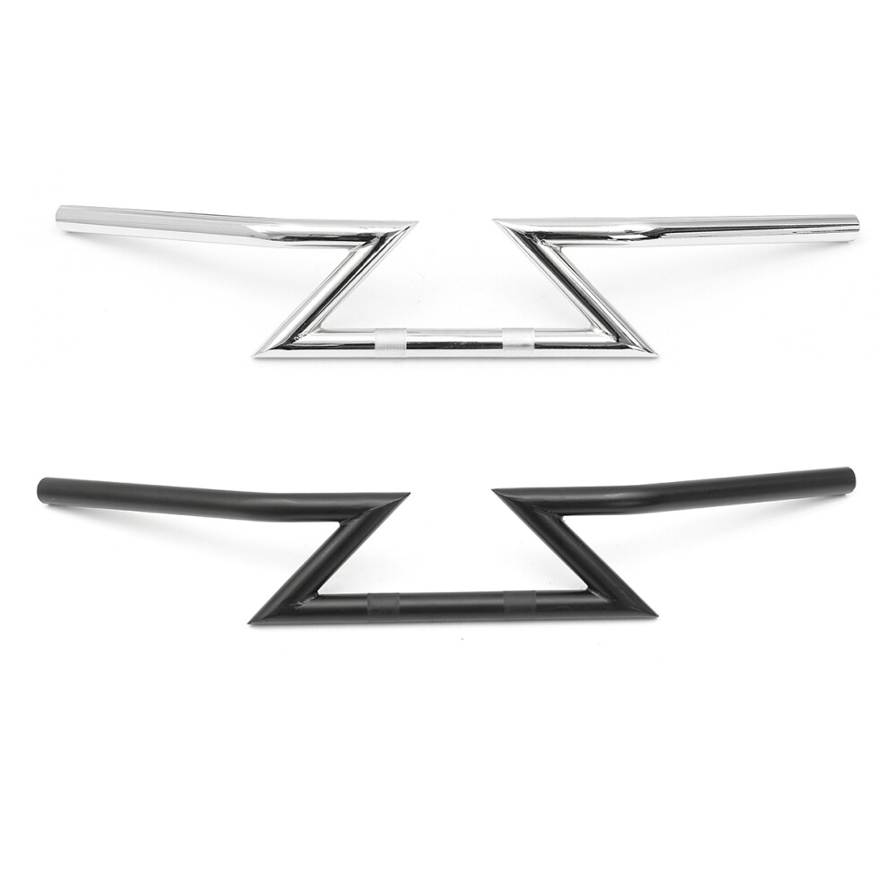 New 25Mm 1Inch Drag Handlebar Z-Bar For Honda/Yamaha/Suzuki/Kawasaki/Harley Triumph Black 762179094197