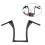 Novo guidão de bicicleta Rise Ape Hangers de 16 polegadas preto para Softail FLST FXST XL 1
