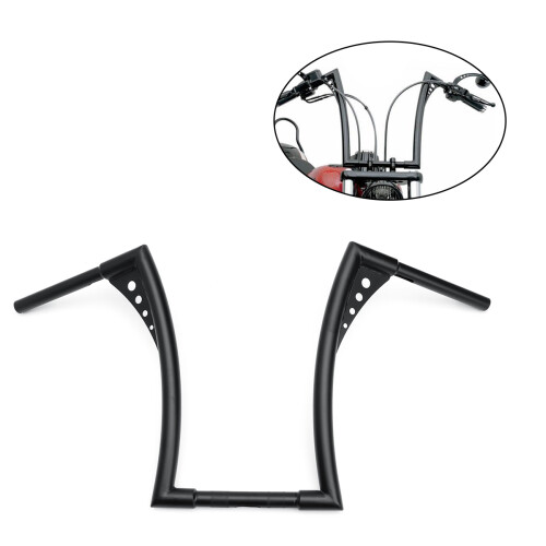 Novo guidão de bicicleta Rise Ape Hangers de 16 polegadas preto para Softail FLST FXST XL