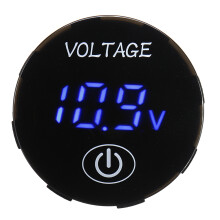 Neues 5 V-48 V Touchscreen LED Digitalvoltmeter Batteriekapazitäts Spannungsmessgerät Panel Monitor Schalterpanel-Kit mit Durchmesser Lochsäge