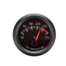 New 12V Oil Temperature Gauge Vehicle Meter Black Shell 2 Inch 52mm