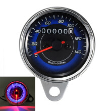 Nuevo odómetro de motocicleta con retroiluminación LED dual de 12 V velocímetro universal en kilómetros por hora