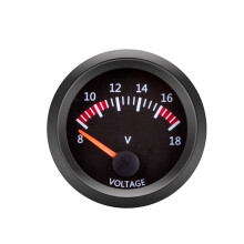 Neues 12 V Voltmeter Spannungsmesser Fahrzeugmeter Schwarzes Gehäuse 2 Zoll 52 mm