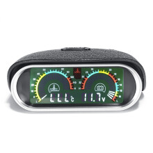 Nieuwe 2in1 LCD Horizontale Digitale Meter Voltage Water Temperatuur Meter DC 9-36V Voor Boot Auto Vrachtwagen