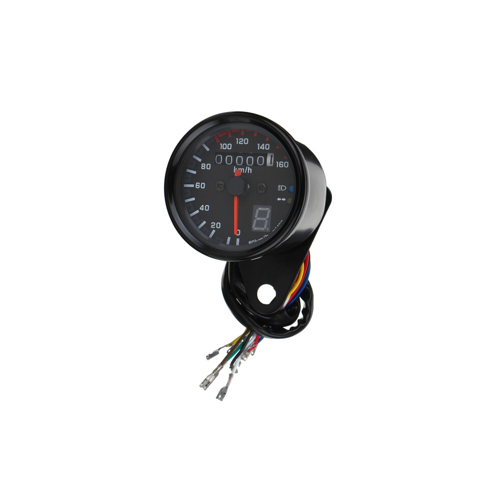 New Universal Motorcycle Led Odometer Speedometer Speedo Tachometer Gauge 762179073611