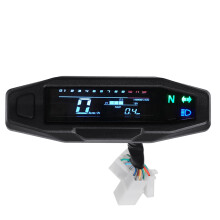 Nieuwe LCD Digitale Motorfiets Multi Gauge Bar Snelheidsmeter Odo Toerenteller Versnellingsindicator