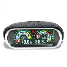 Neues 2in1 LCD Digitalmotoranzeige Horizontal Ölspannungsmesser mit 1/8 NPT Sensor DC 9–36 V für Boot Auto Lkw