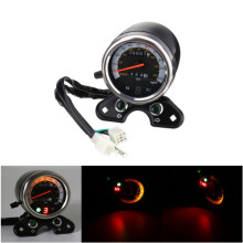 Nuevo cuentakilómetros de motocicleta velocímetro medidor digital LCD con luz interfaz de cargador USB para cafe racer