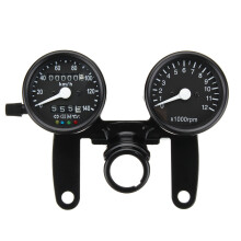Nuevo cuentakilómetros tacómetro velocímetro y medidor de doble indicador con retroiluminación LED de 12 V para motocicleta con soporte univer