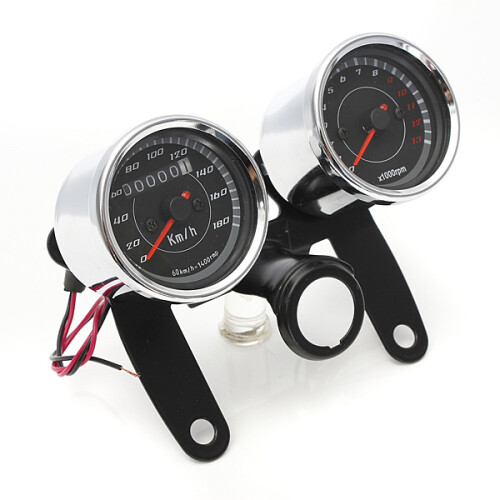 New Universal LED Motorcycle Tachometer+Odometer Speedometer Gauge 1