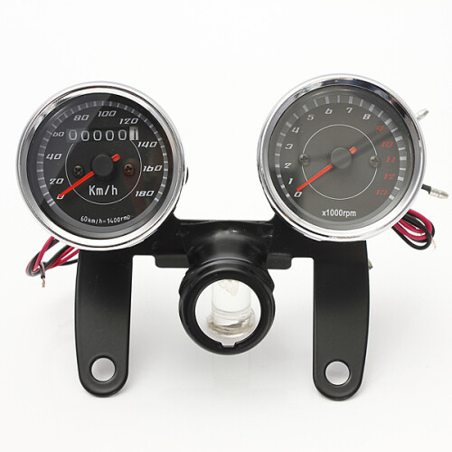 New Universal LED Motorcycle Tachometer+Odometer Speedometer Gauge