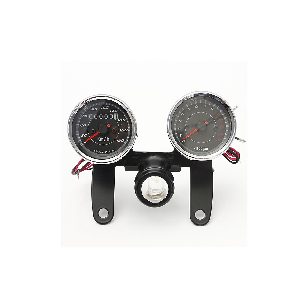 New Universal Led Motorcycle Tachometer+Odometer Speedometer Gauge 762179079767