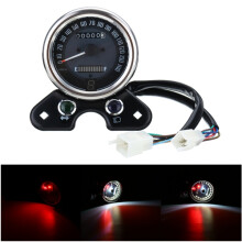 Nuevo odómetro de motocicleta velocímetro medidor digital LCD con luz interfaz de cargador USB