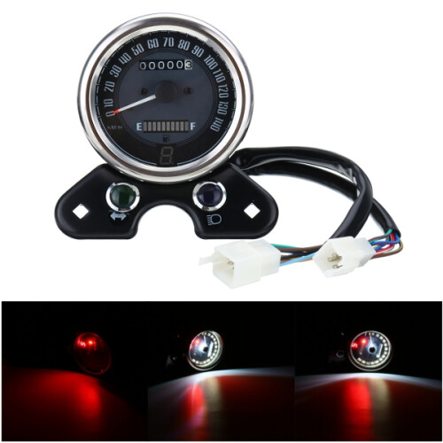 New Motorcycle Odometer Speedometer LCD Digital Gauge W/ Light USB Charger Interface